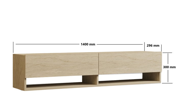 Hanah Home Mueble de TV Arges - Travertino Hanah Home Mueble de TV Arges - Travertino